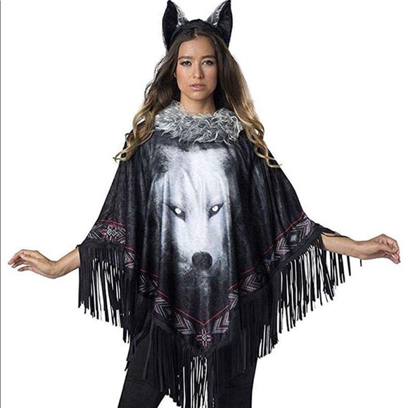 incharacter Other - Lone Wolf ladies poncho costume